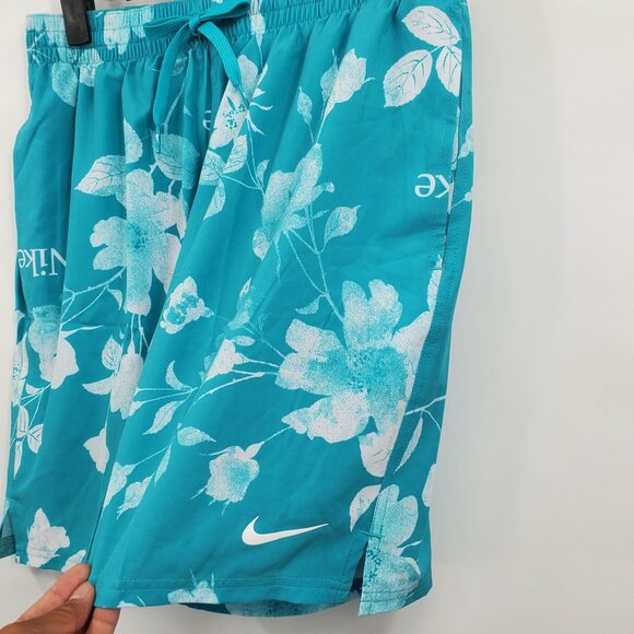 Nike 7" Floral Print Volley Swim Shorts Men Size Medium NWT Boxer Liner - Picture 2 of 14